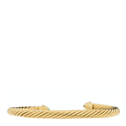 David Yurman 18K Yellow Gold Peridot 5mm Cable Bracelet 2 of 3