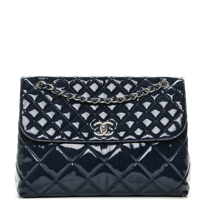 Chanel Vinyl Quilted In The Business Flap Navy Blue 1 of 7