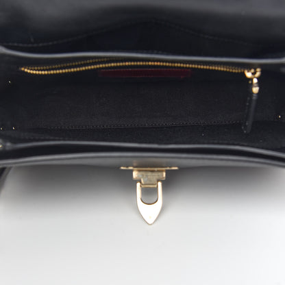 Valentino Garavani Vitello Medium Rockstud Flap Saddle Bag Black 7 of 10