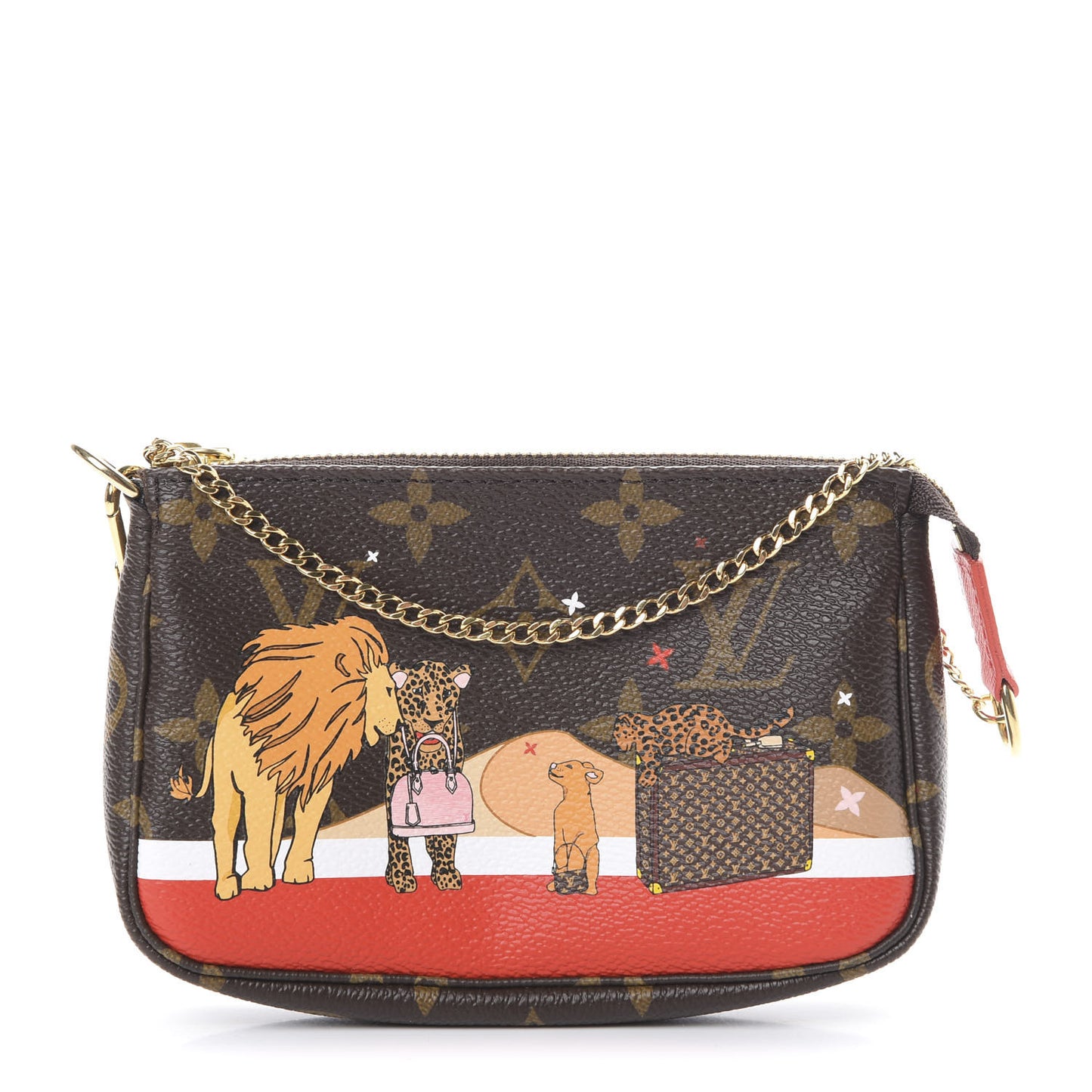 Monogram 2018 Christmas Animation Mini Cats Pochette Accessories