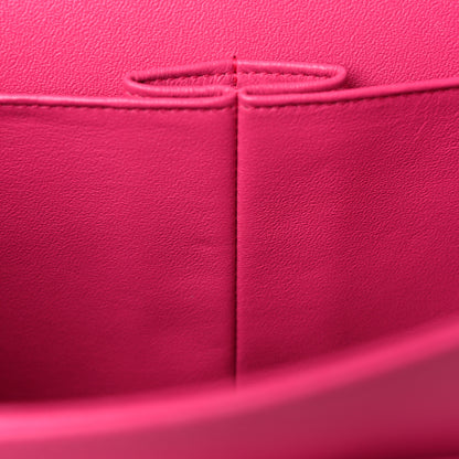 Chanel Lambskin Quilted Jumbo Double Flap Fuchsia 18 of 19