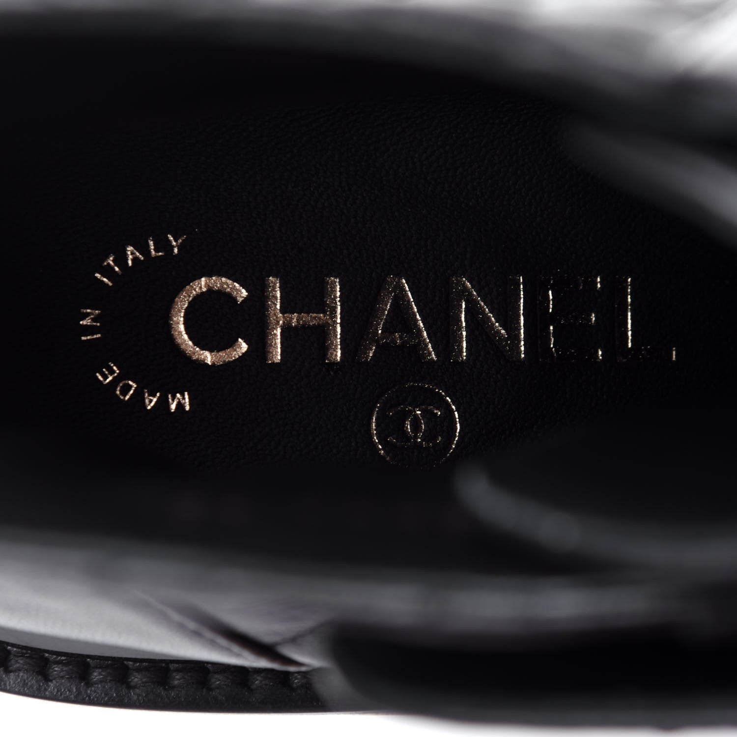 Chanel Shiny Lambskin Quilted Lace Up Combat Boots 38 Black 8 of 12
