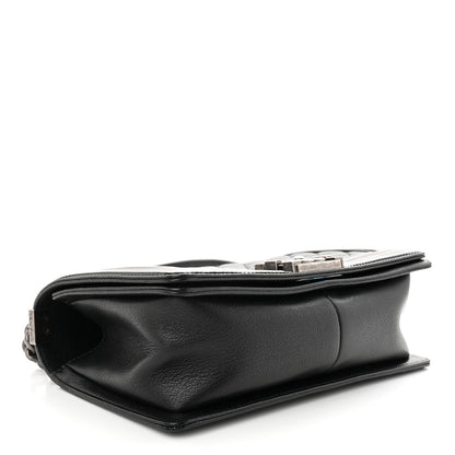 Chanel Goatskin Quilted Patent Medium Duo Boy Flap Black 4 of 12