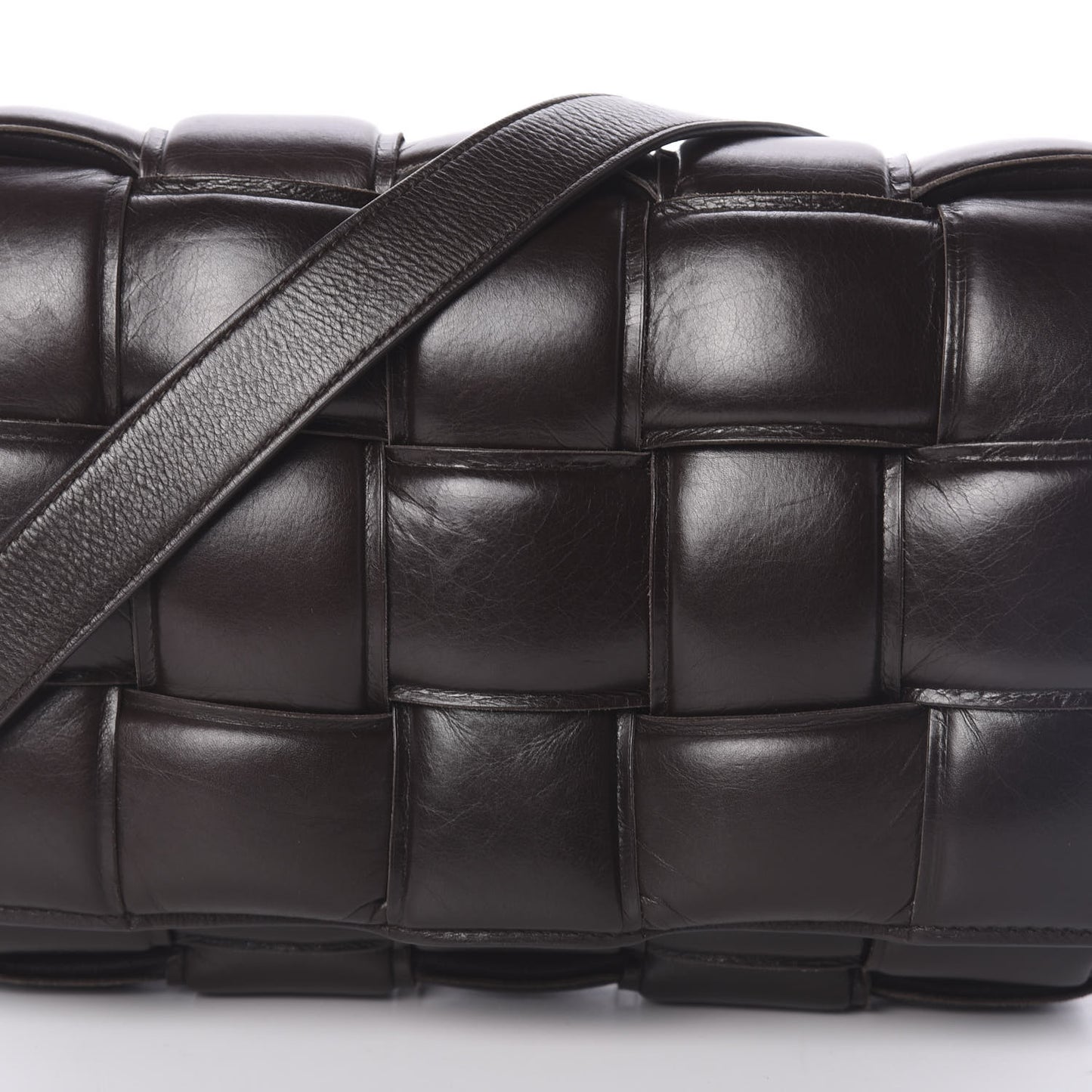 Paper Calfskin Maxi Intreccio Padded Cassette Crossbody Bag Fondant