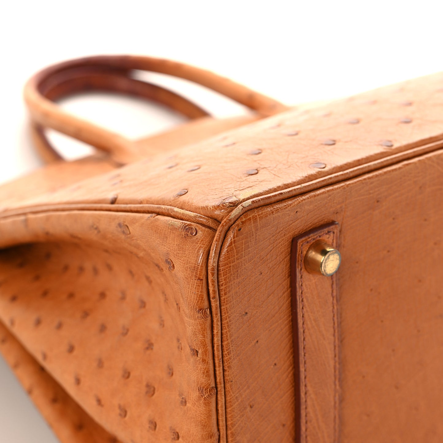 Ostrich Birkin 35 Gold