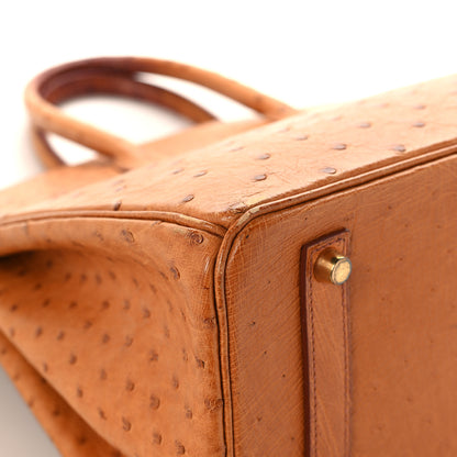 Hermes Ostrich Birkin 35 Gold 11 of 15