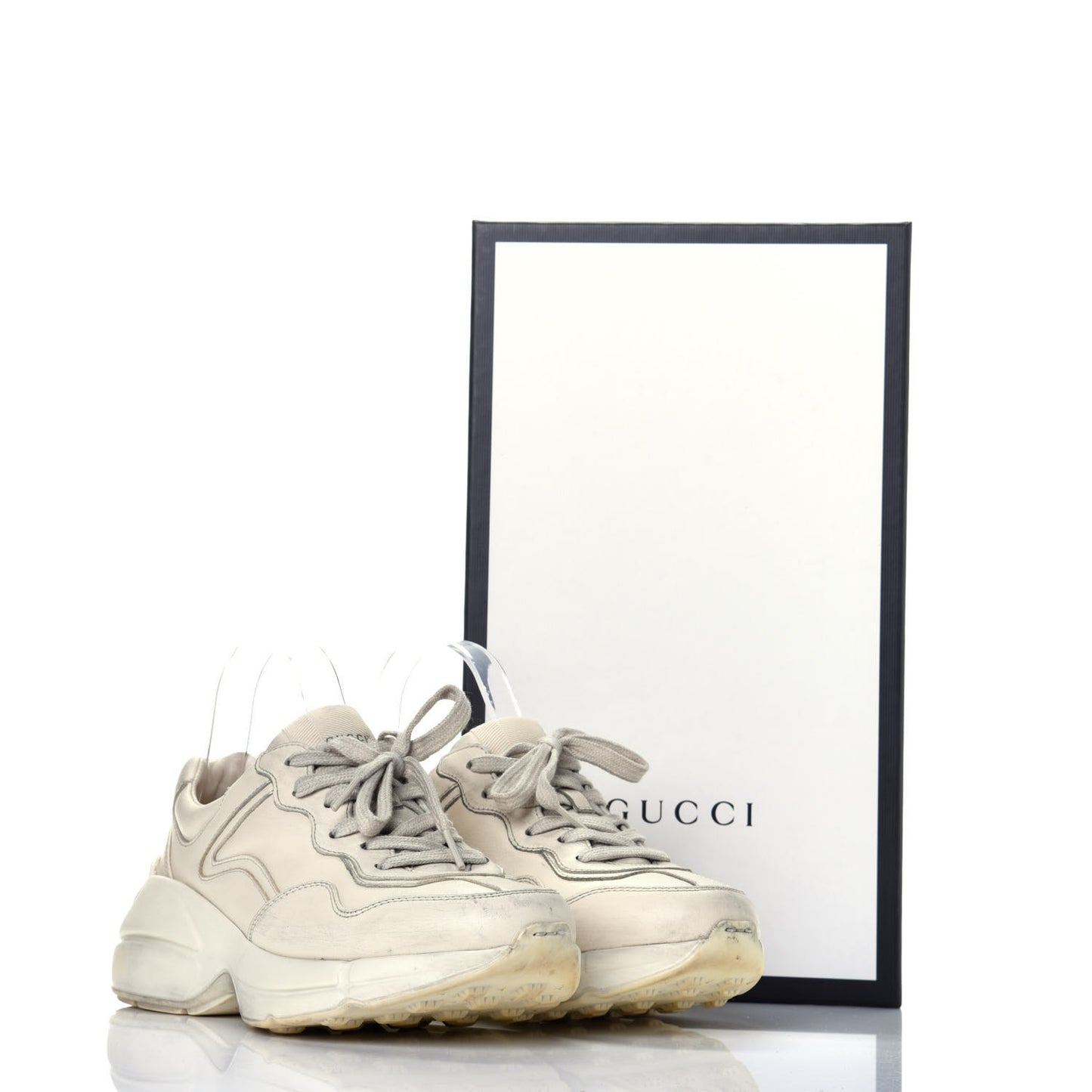 Soft Calfskin Rhyton Womens Sneakers 37.5 Ivory