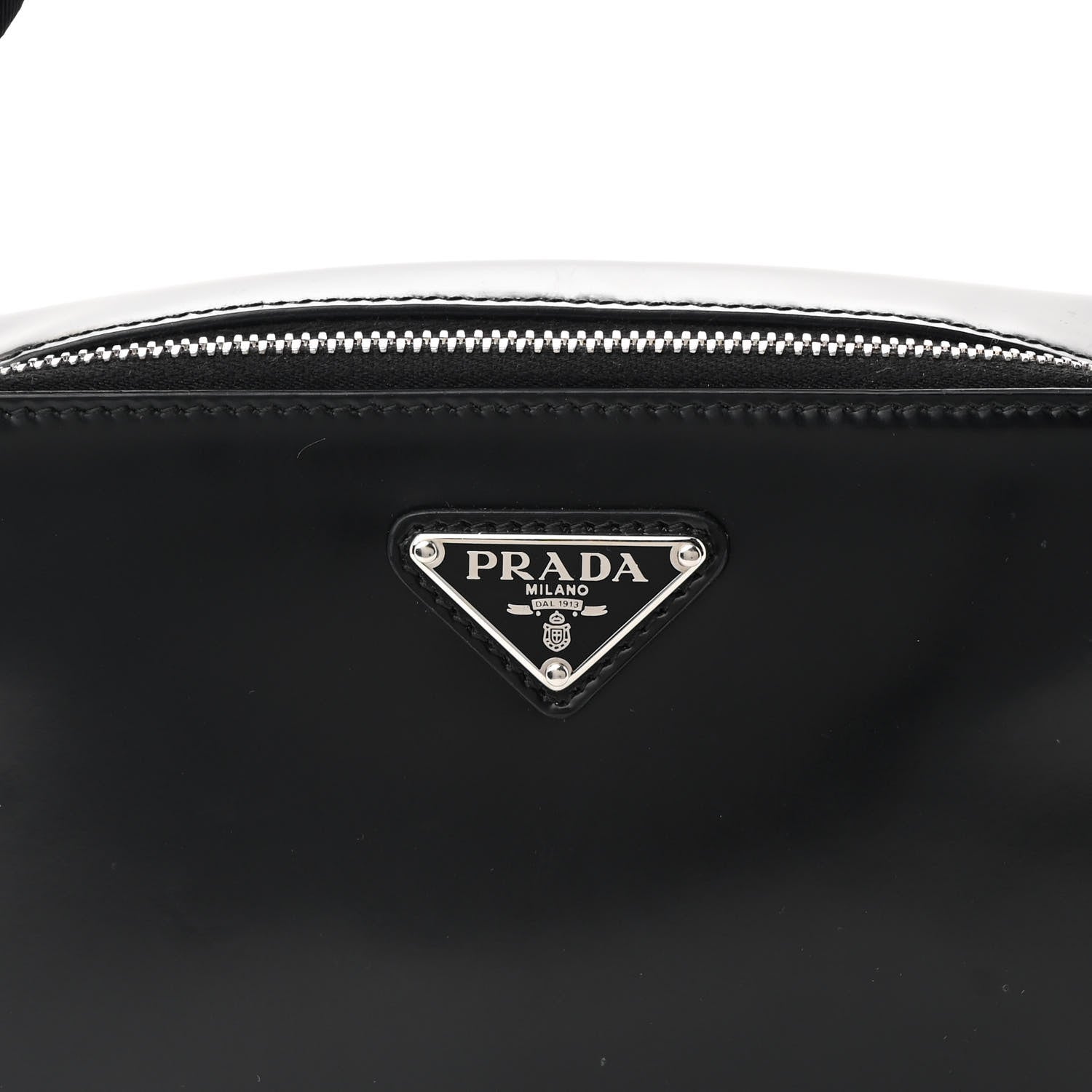 Prada Spazzolato Small Brique Crossbody Bag Black 8 of 10