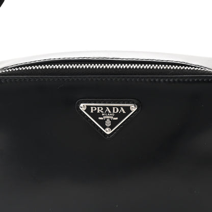 Prada Spazzolato Small Brique Crossbody Bag Black 8 of 10