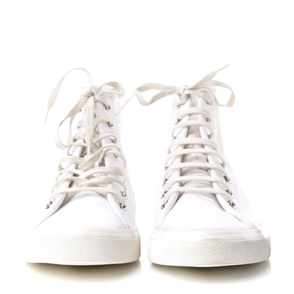 Saint Laurent Canvas Womens Malibu High Top Sneakers 38 Optic White 2 of 11