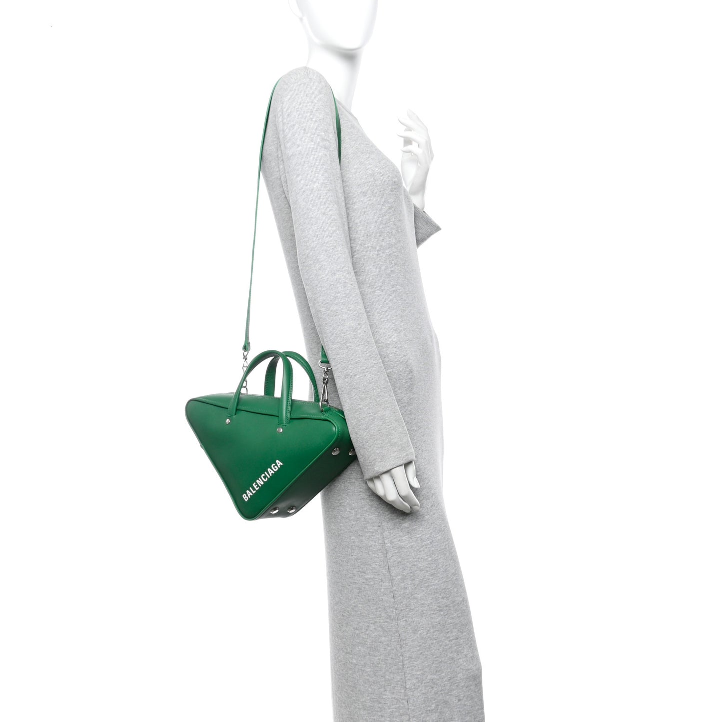 Shiny Day Calfskin Logo S Triangle Duffle Irlandais