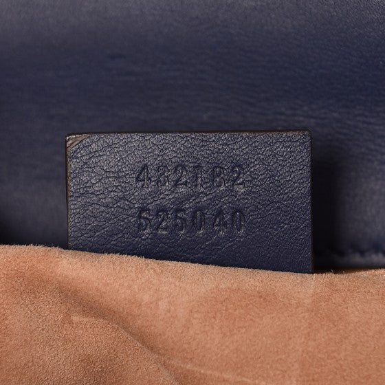 Calfskin Studded Small Padlock Shoulder Bag Blue Agata