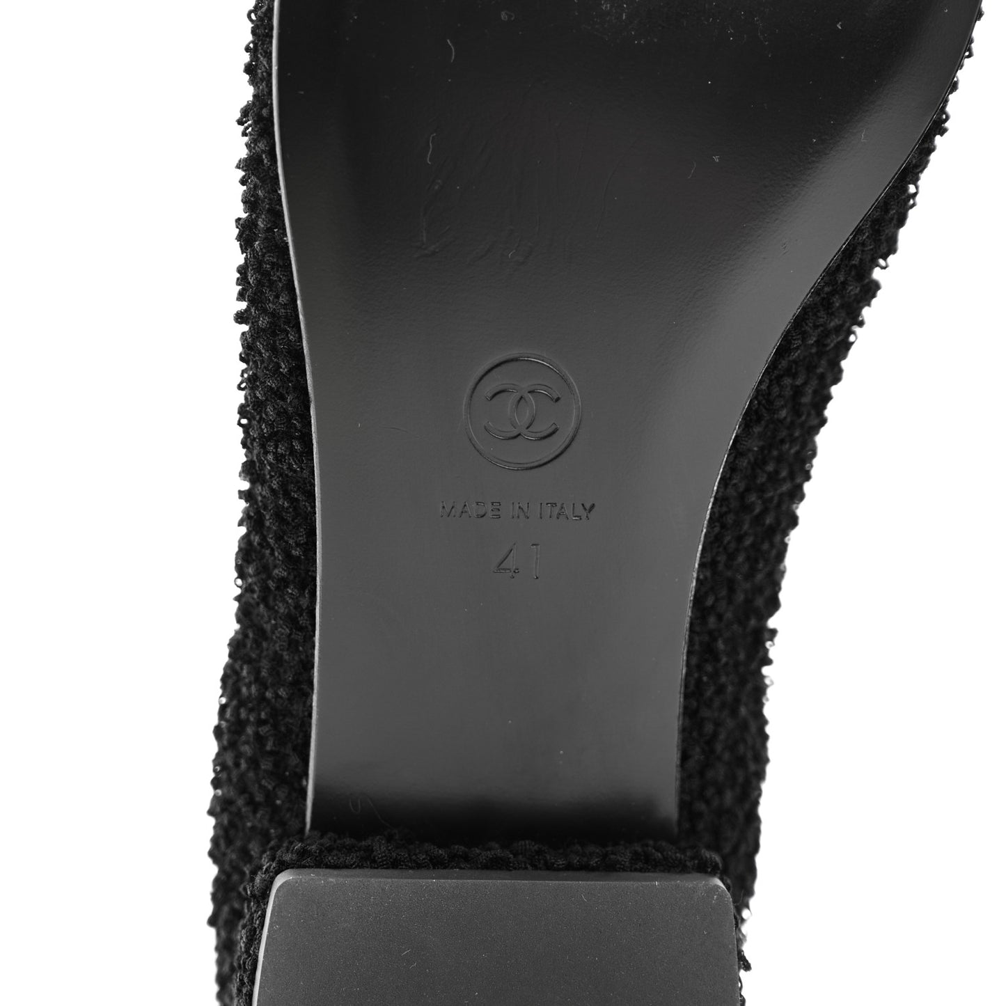 Tweed Patent Mary Jane Flats 41 Black