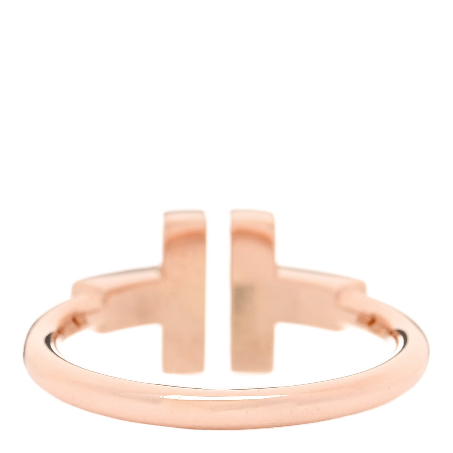 18K Rose Gold Diamond Mother of Pearl T Wire Ring 53 6.5
