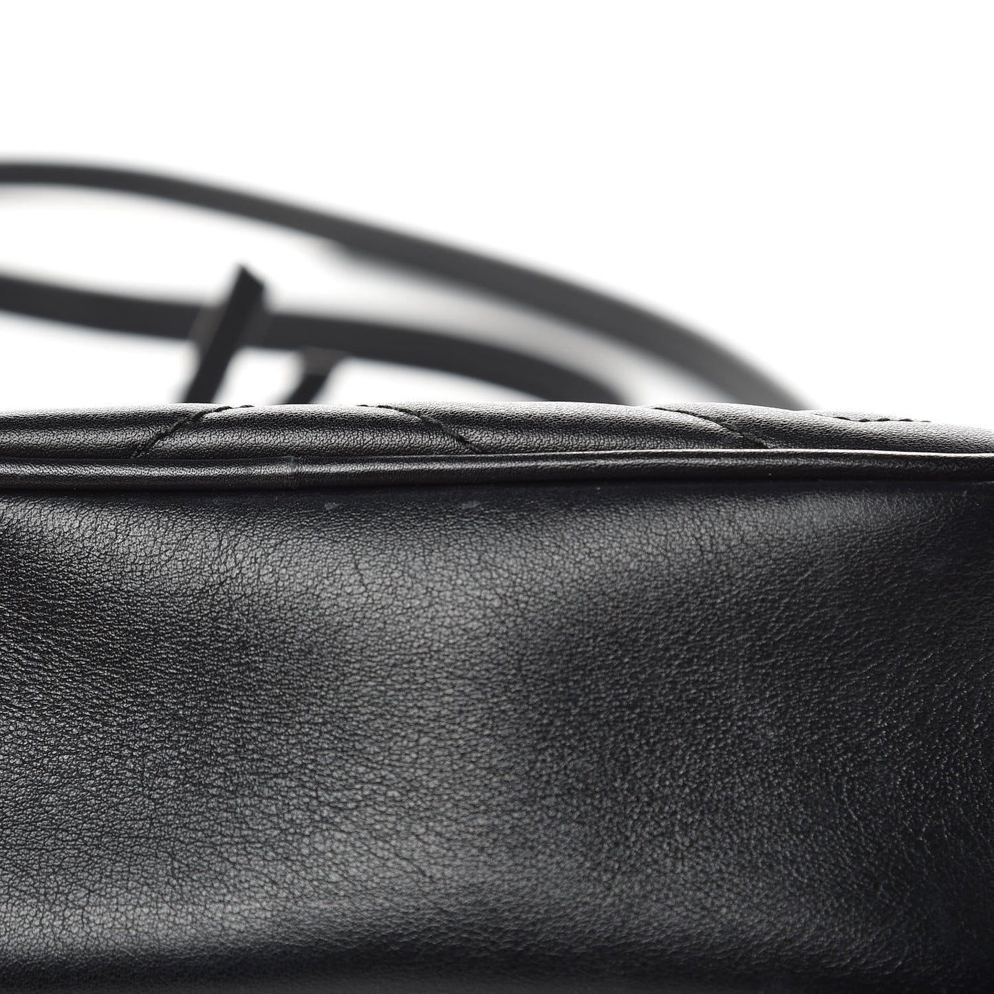 Calfskin Matelasse Mini GG Marmont Chain Shoulder Bag Black
