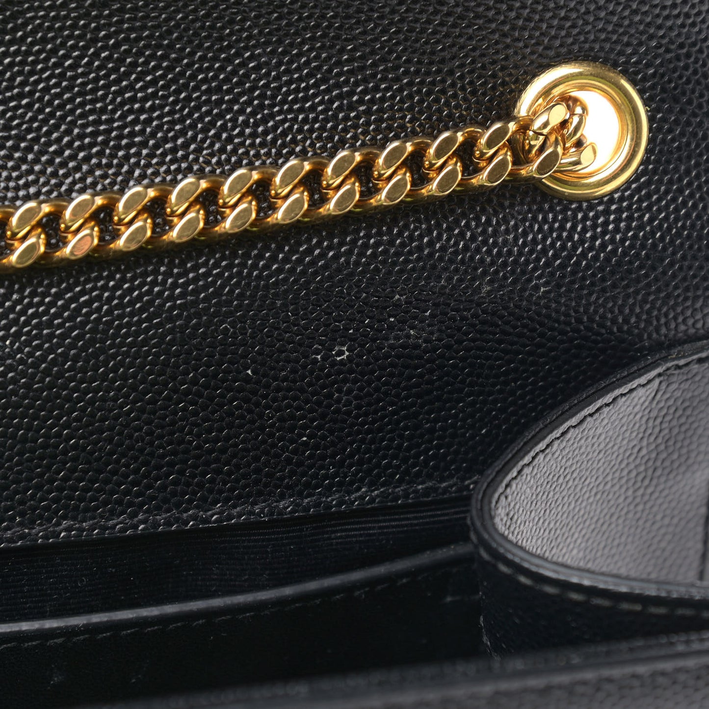 Grain De Poudre Medium Classic Monogram Kate Satchel Black