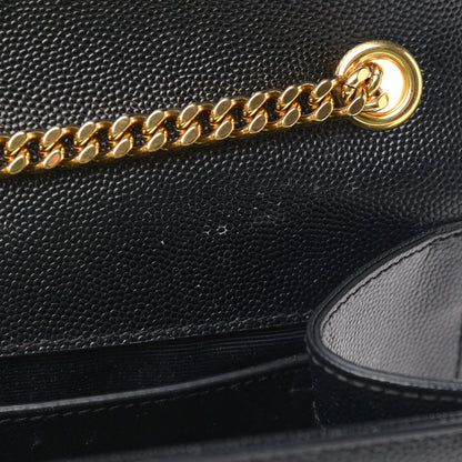 Saint Laurent Grain De Poudre Medium Classic Monogram Kate Satchel Black 8 of 11