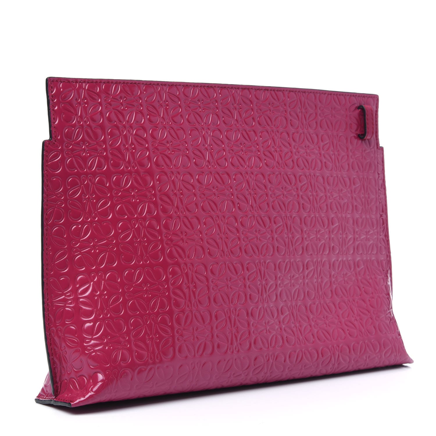 Loewe Calfskin Embossed Repeat T Pouch Raspberry 3 of 10