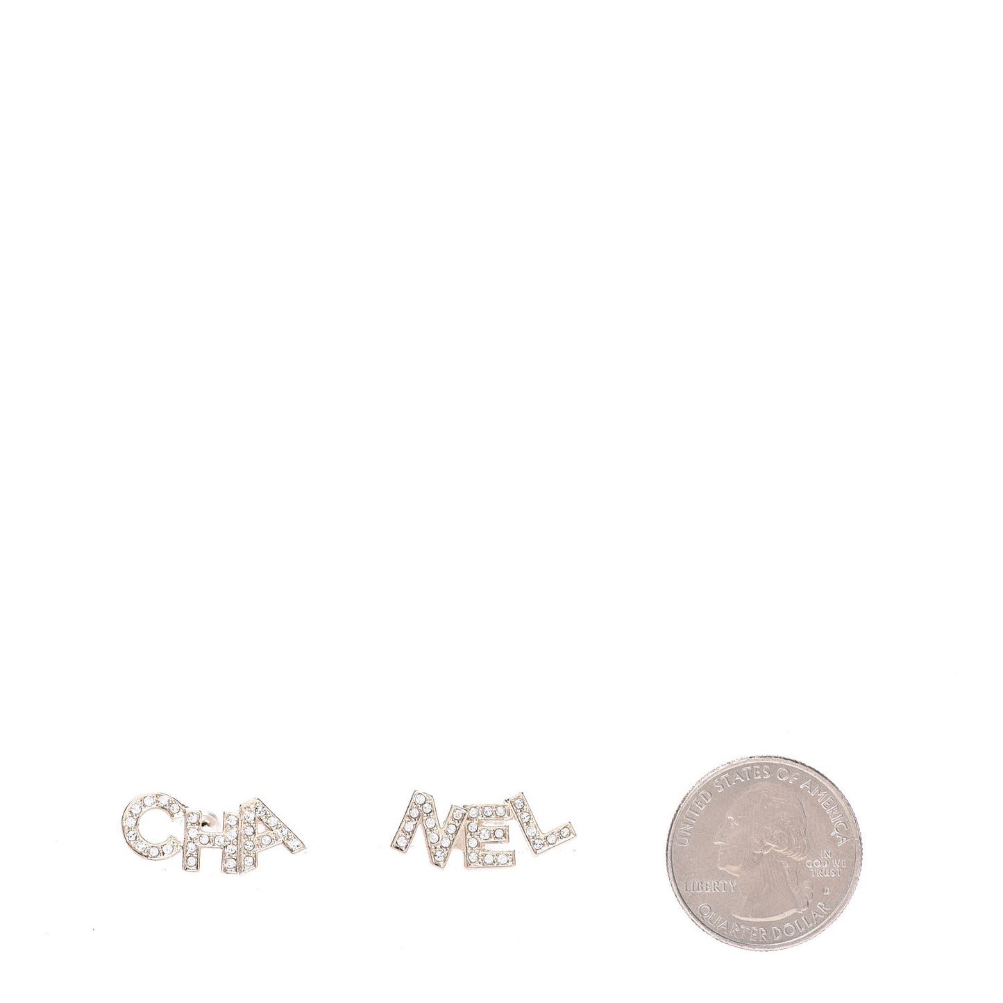 Crystal Pearl Signature Stud Earrings Gold