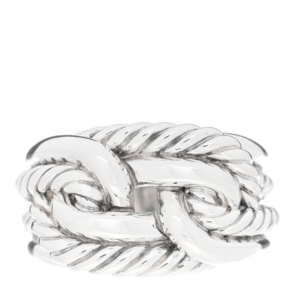 David Yurman Sterling Silver Woven Cable Ring 50 5.25 1 of 4