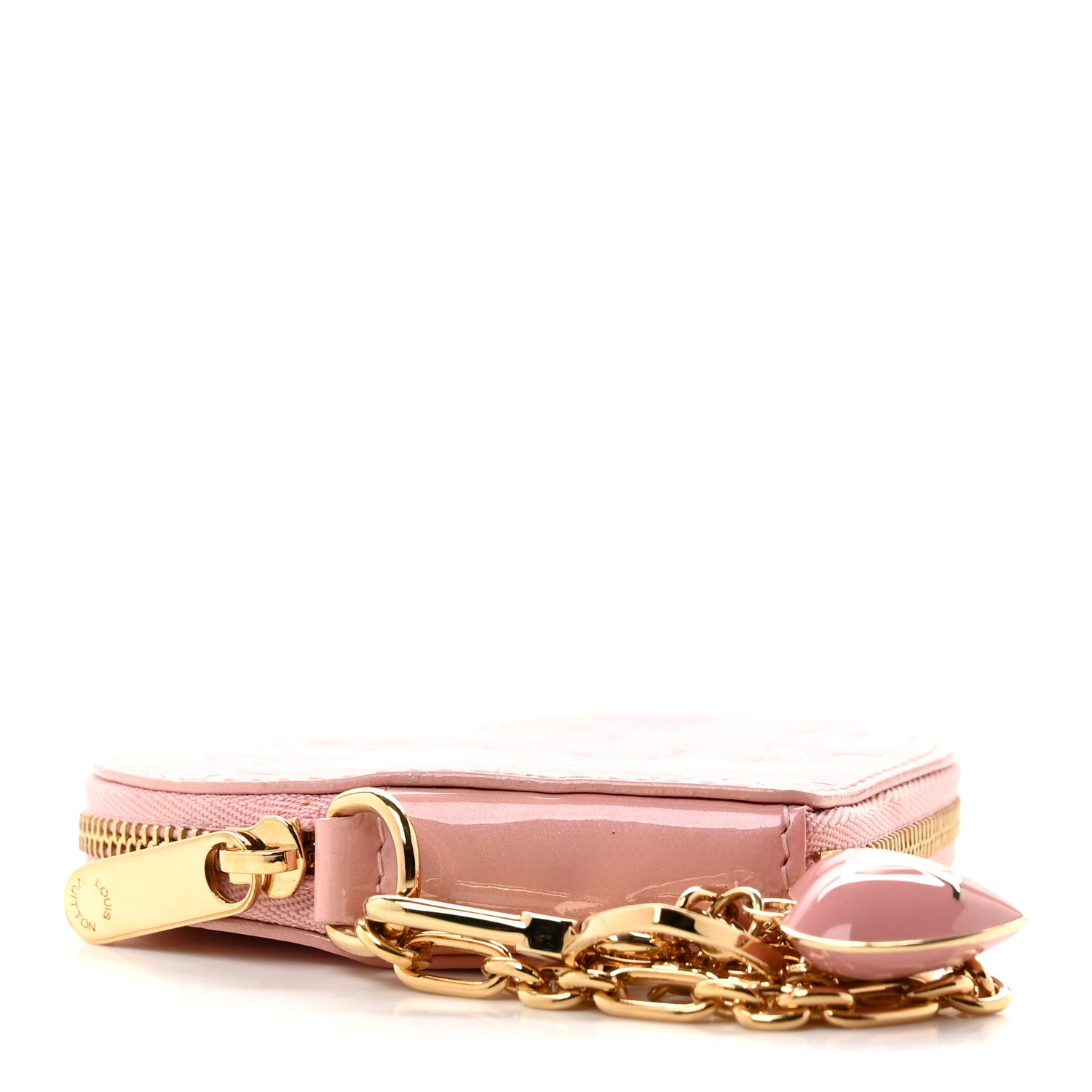 Louis Vuitton Vernis Heart Coin Purse Rose Ballerine 4 of 7