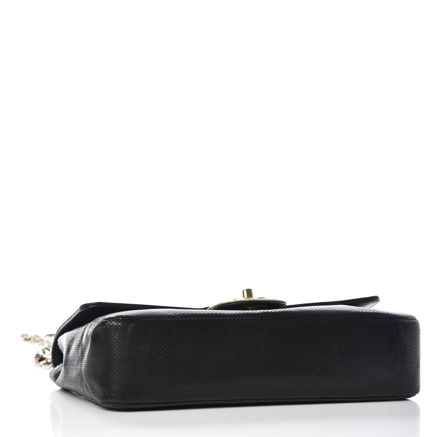 Chanel Lambskin Perforated Medium Single Flap Bag Black White 4 of 11