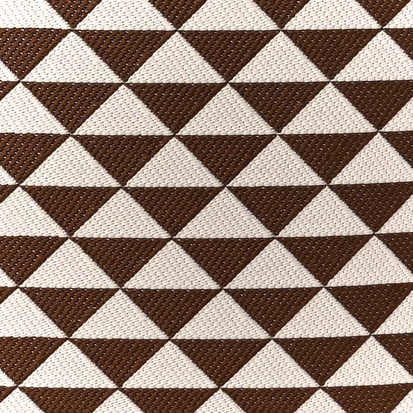 Jacquard Saffiano Triangolo Symbole Embroidered Large Tote Tobacco Talco