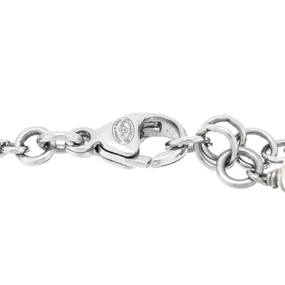 Chanel Pearl Crystal CC Bracelet Silver 4 of 4