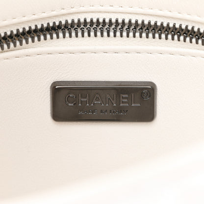 Chanel Sequin CC Small Single Flap White Black 6 of 10