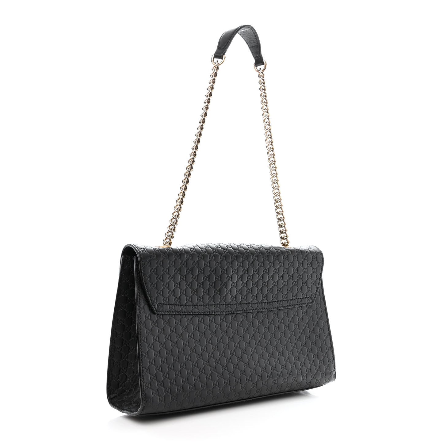 Microguccissima Medium Emily Chain Shoulder Bag Black
