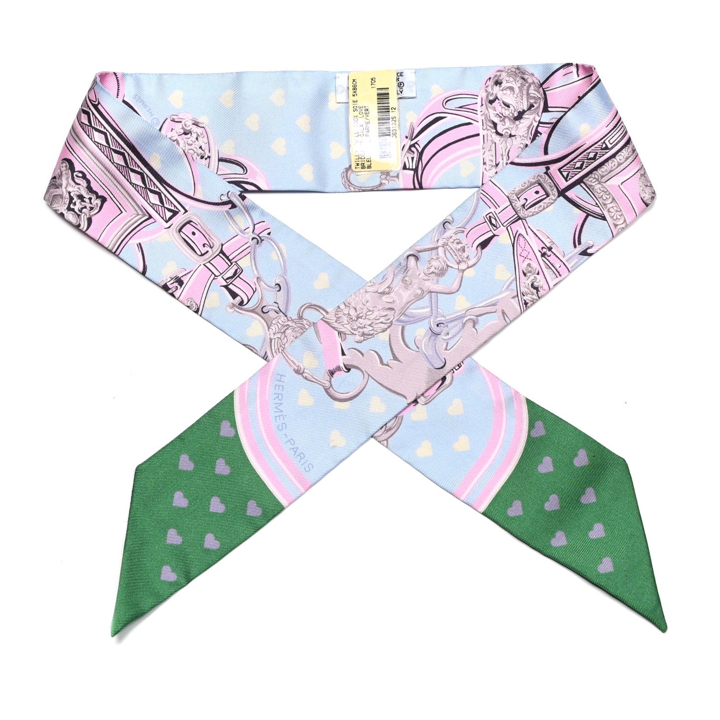 Silk Brides De Gala Love Twilly Bleu Ciel Parme Vert