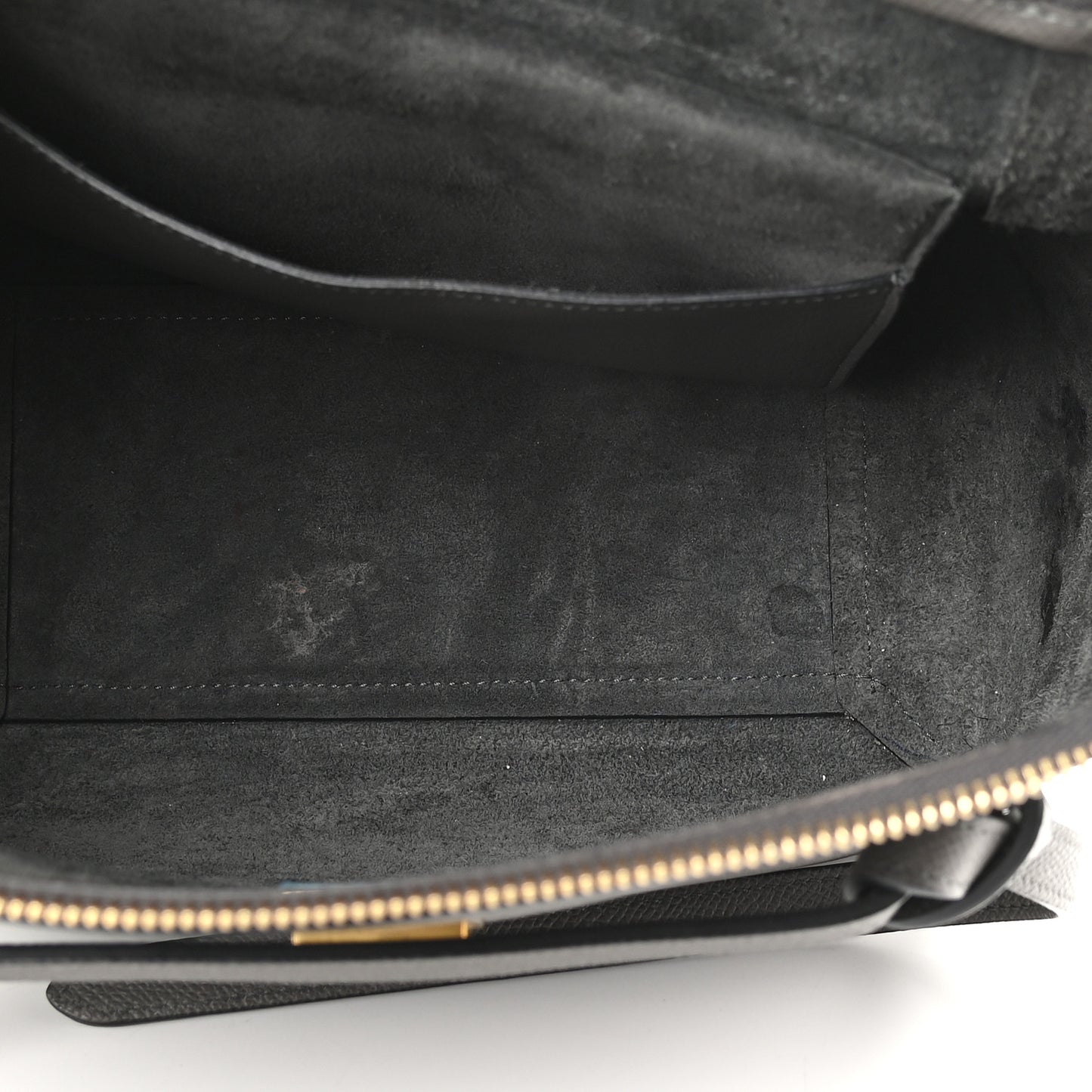 Grained Calfskin Nano Belt Bag Grey