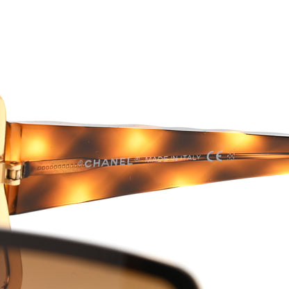 Chanel CHANE Acetate Quilted Shield Sunglasses 4126 Brown 5 of 7