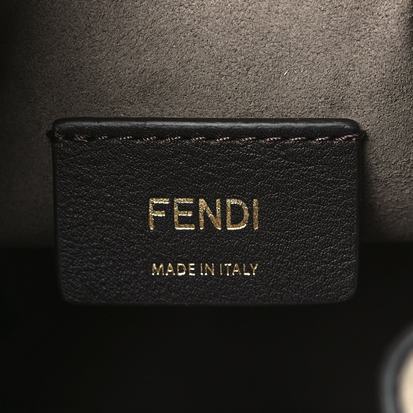 Vitello King F is Fendi Logo Embossed Mini Mon Tresor Bucket Bag White
