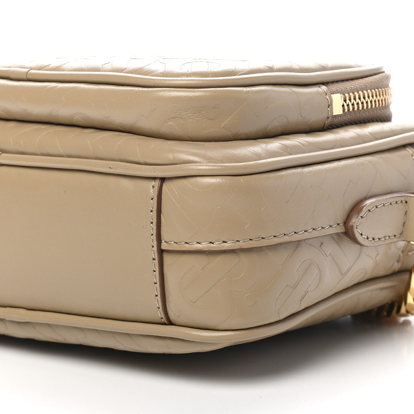 Calfskin Embossed Monogram Camera Chain Bag Honey