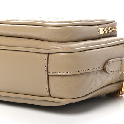 Burberry Calfskin Embossed Monogram Camera Chain Bag Honey 9 of 9