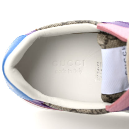 Gucci Calfskin GG Supreme Monogram Perforated Womens Platform 55mm Sneakers 36 Beige Ebony Sugar Pink Crop Shine Purple 8 of 10