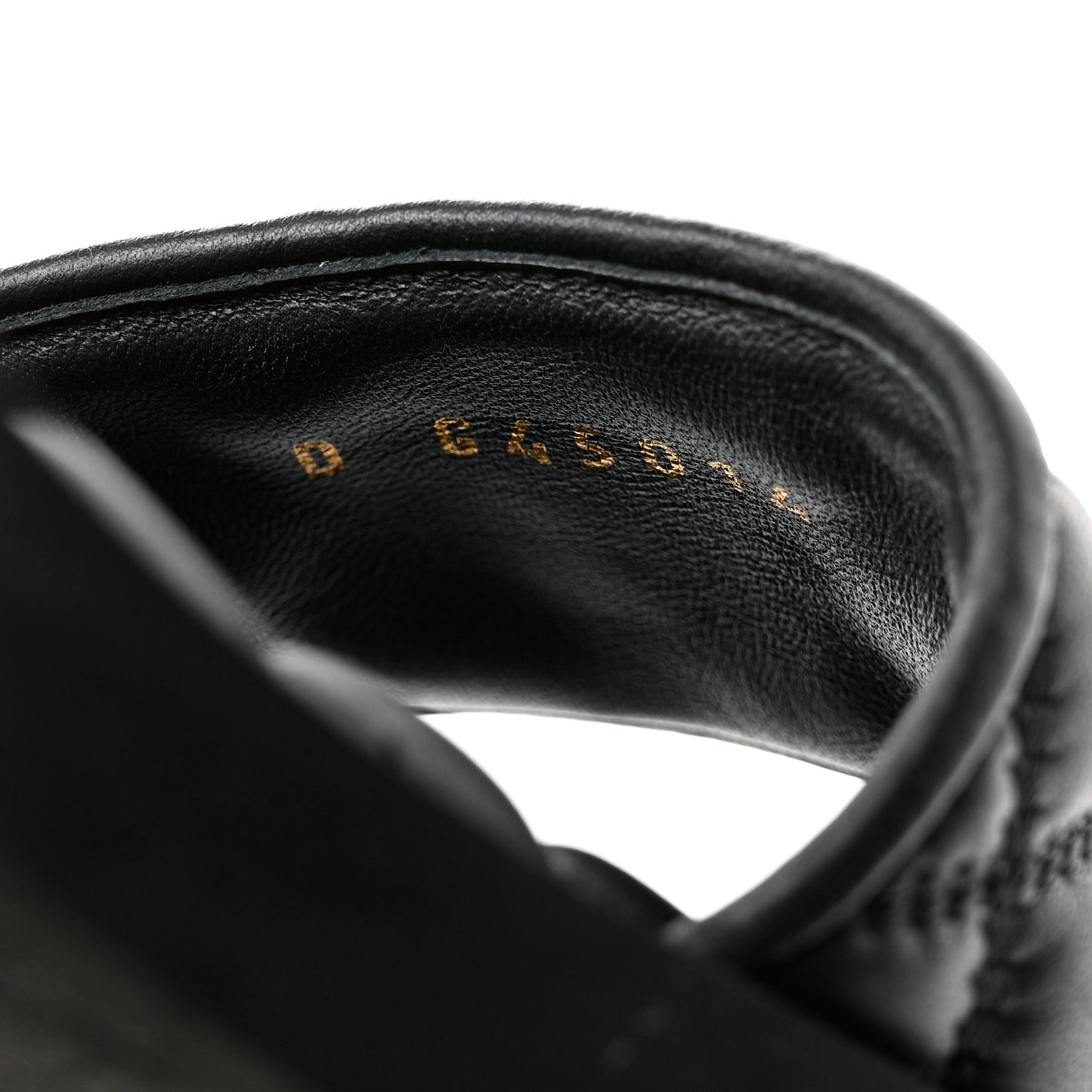 Lambskin Quilted Textured CC Mules Sandals 35 Black