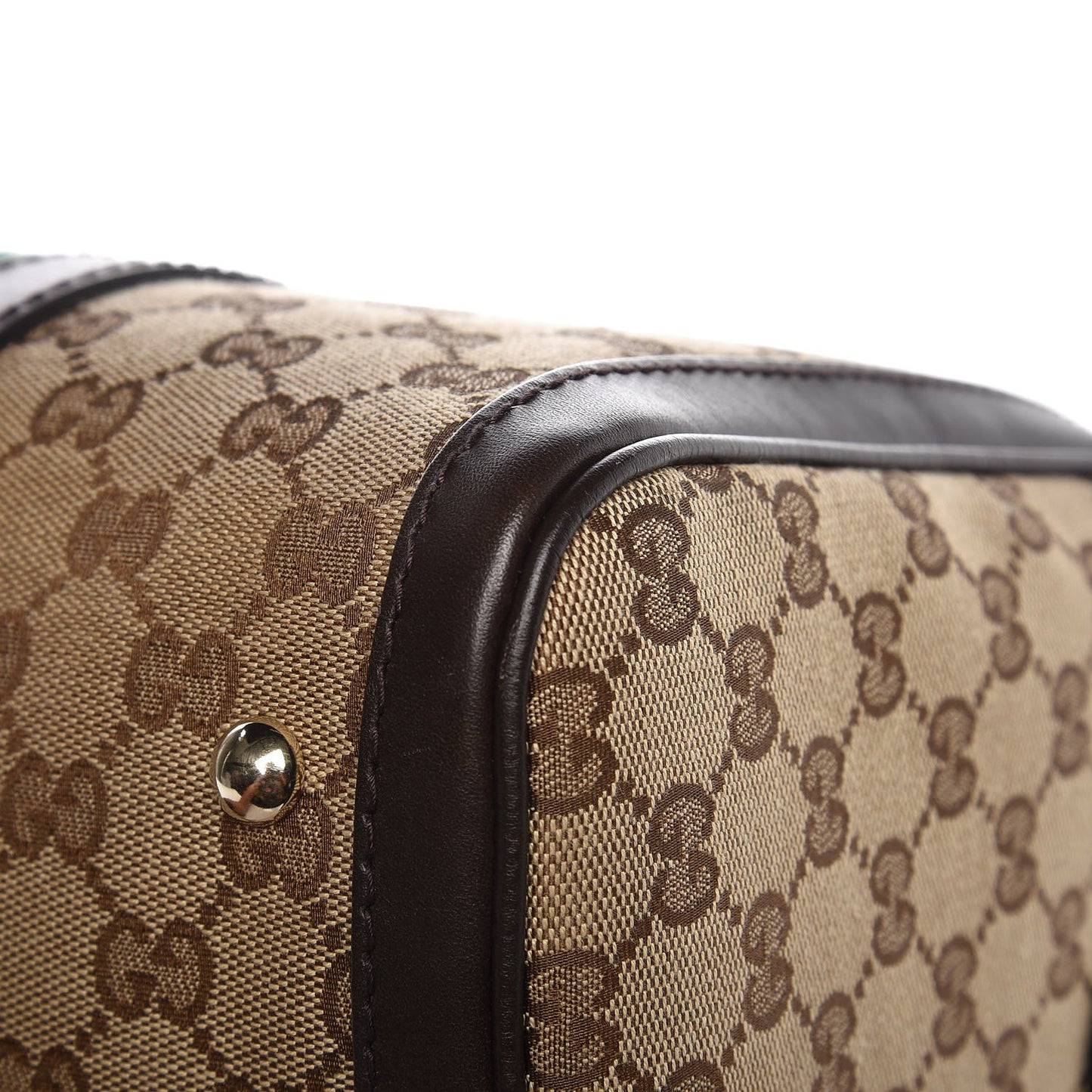 Monogram Vintage Web Medium Boston Dark Brown