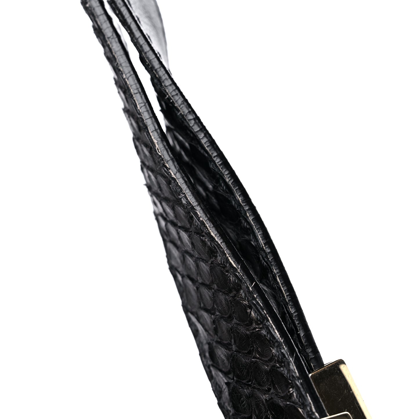 Snakeskin Shoulder Bag Black