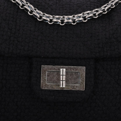 Chanel Wool Quilted XXL Reissue Flap Black 9 of 11