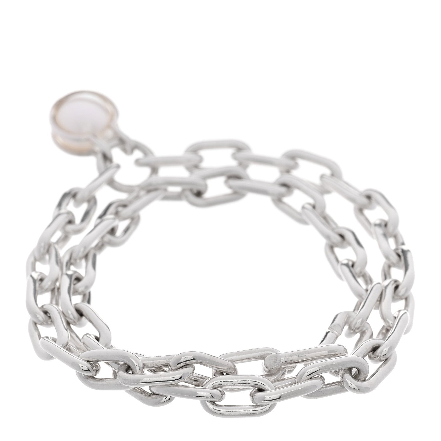 Tiffany Sterling Silver Cultured Pearl HardWear Link Bracelet 2 of 4