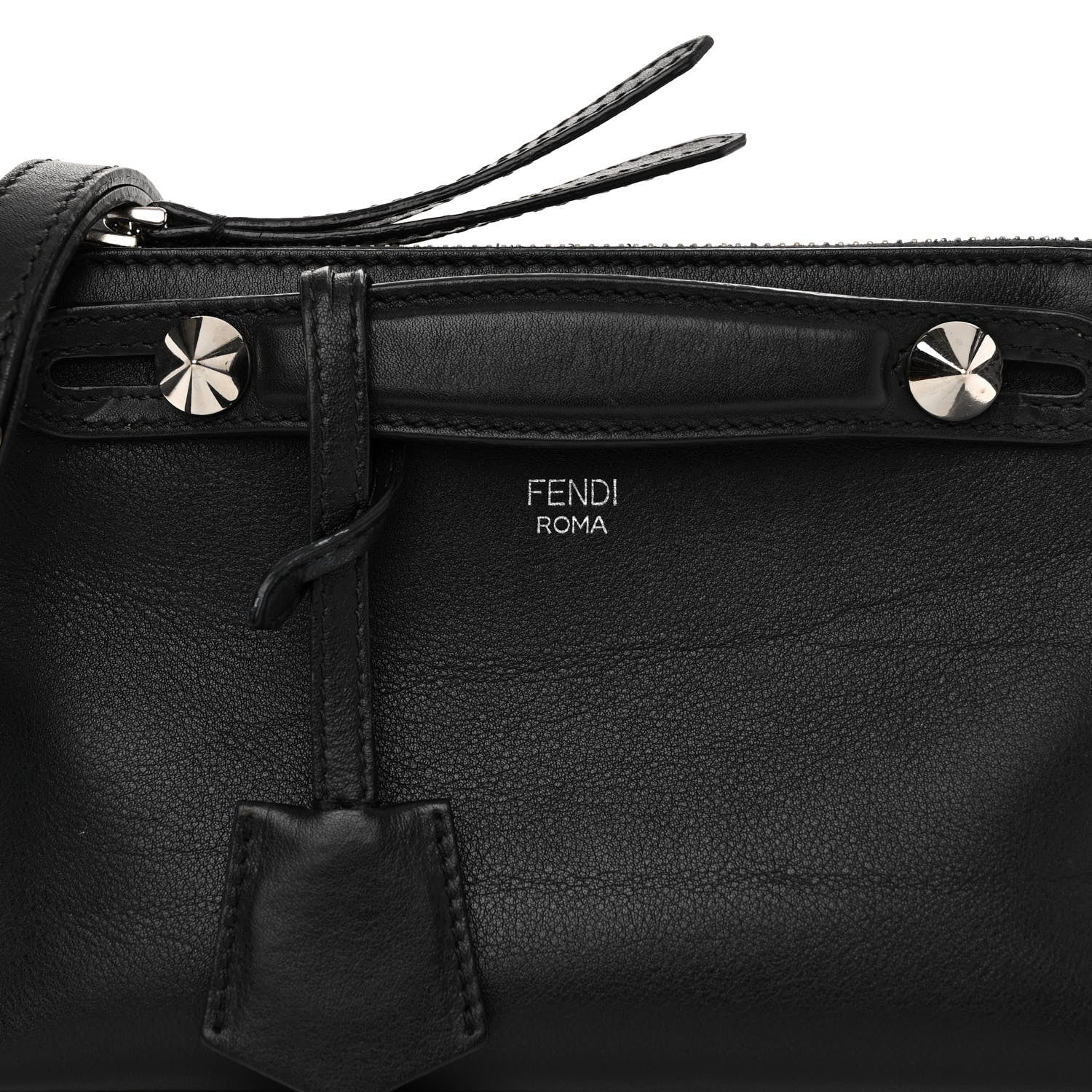 Fendi Vitello Dolce Mini By The Way Boston Bag Black 8 of 10