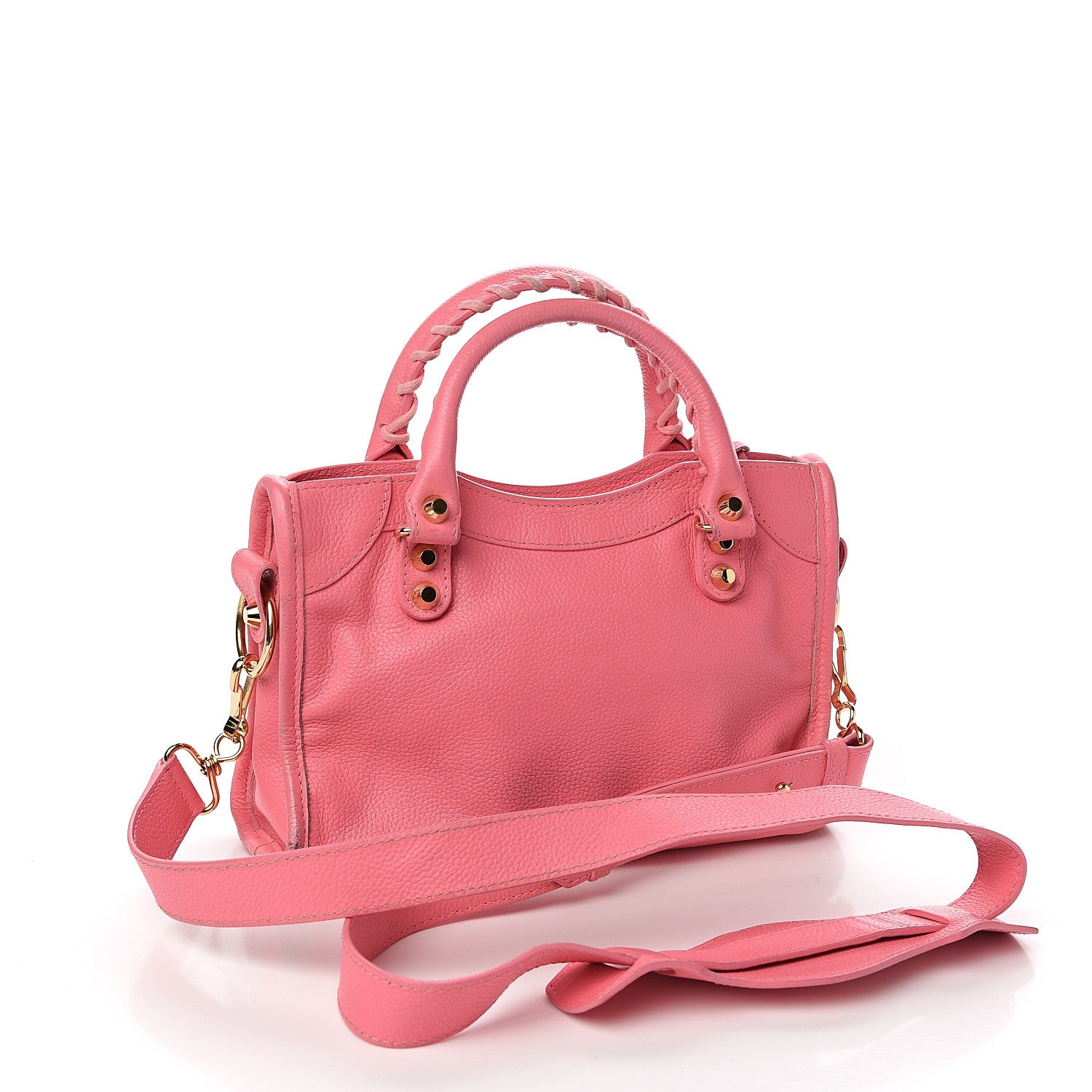 Balenciaga Veau Gravier Classic Gold Hardware Mini City Rose Dragee 2 of 13