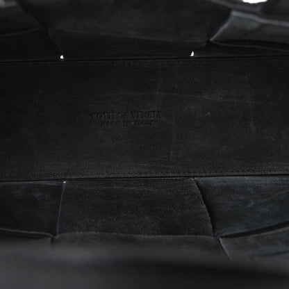 Bottega Veneta Grained Calfskin Intrecciato Mini Arco Tote Black 6 of 10