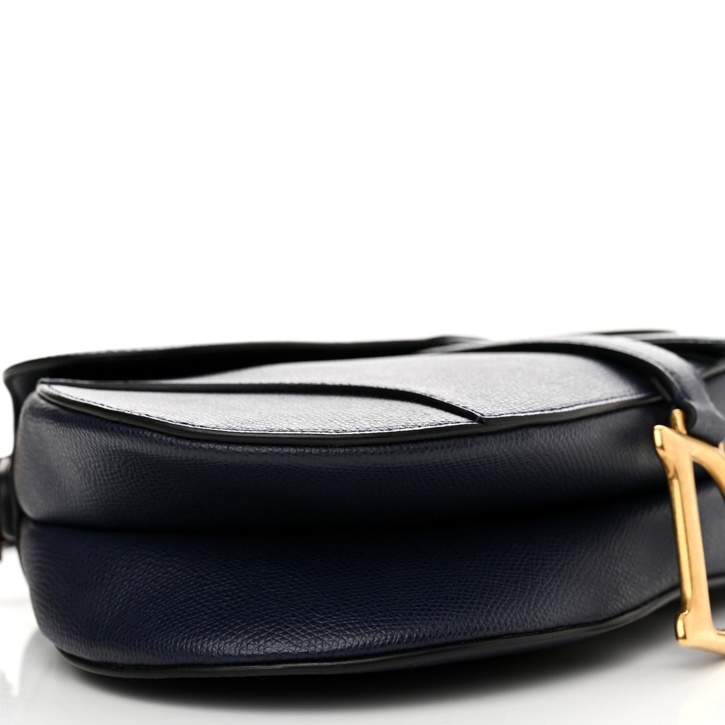 Grained Calfskin Saddle Bag Navy