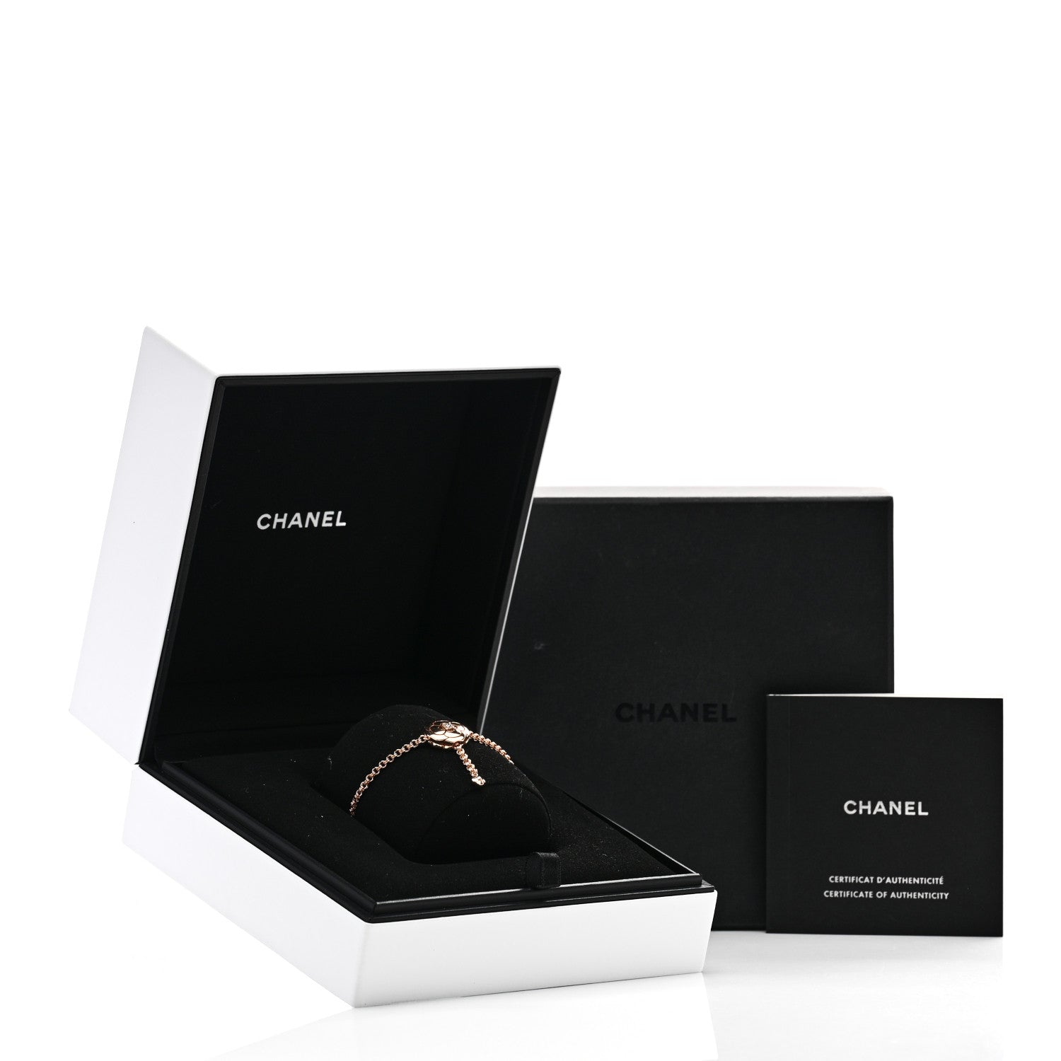 Chanel 18K Rose Gold Diamond Extrait de Camelia Bracelet 4 of 4