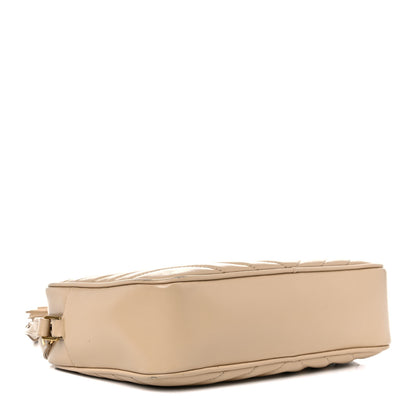 Saint Laurent Calfskin Matelasse Monogram Lou Camera Bag Dark Beige 4 of 21