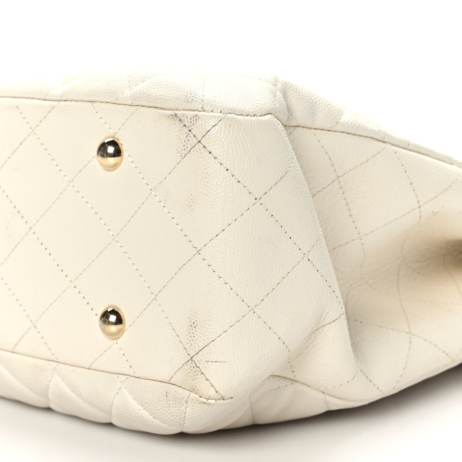 Chanel Caviar Quilted Large Classic Shopping Tote White 9 of 9
