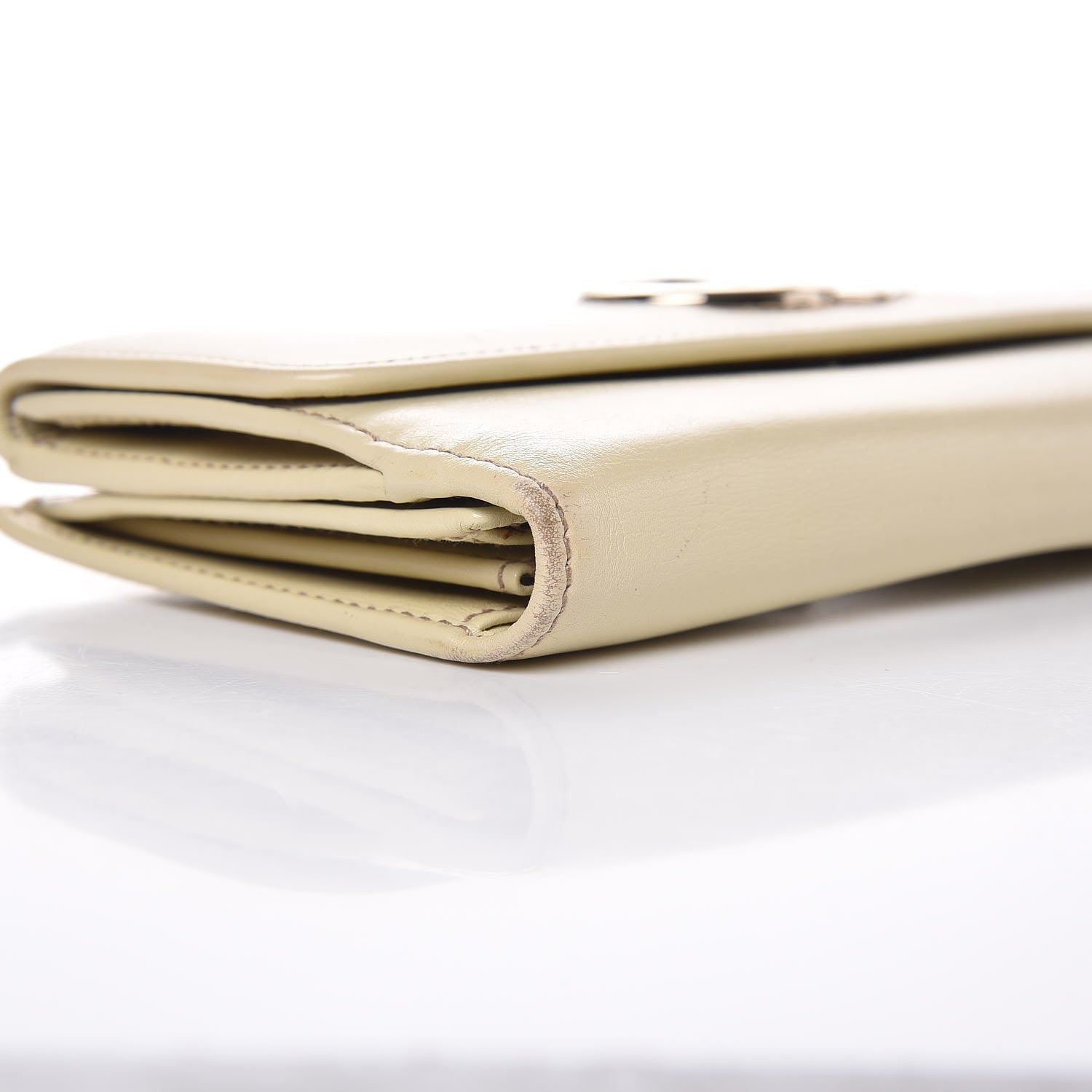 Gucci Calfskin Suede Britt Continental Flap Wallet Ivory 8 of 12